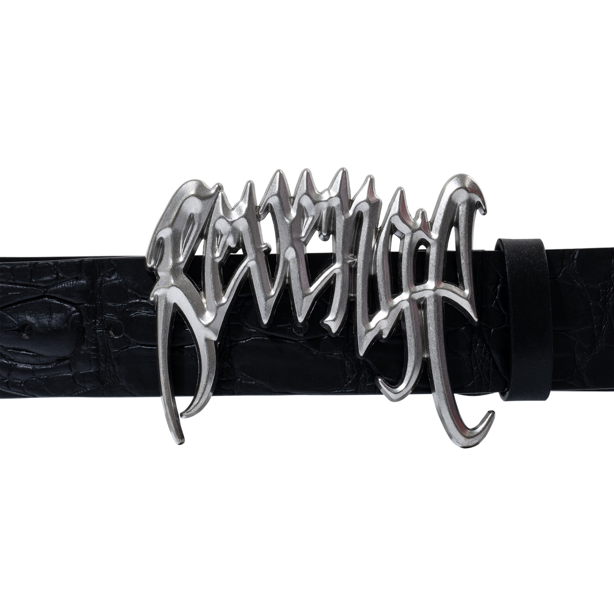 ARCH LOGO CROC BELT BLACK