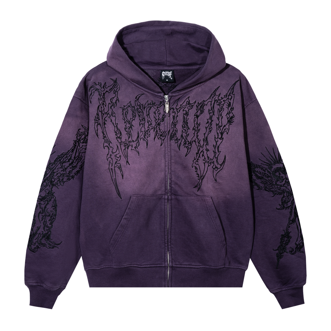 RENAISSANCE ZIP WASHED PURPLE/BLACK