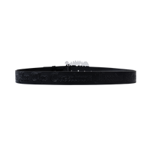 Load image into Gallery viewer, ARCH LOGO DEBOSSED LEATHER BELT BLACK
