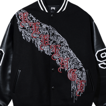 Load image into Gallery viewer, ANARCHY VARSITY JACKET BLACK/RED
