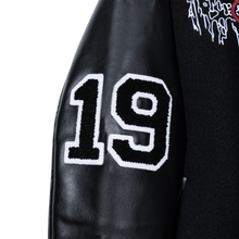 Load image into Gallery viewer, ANARCHY VARSITY JACKET BLACK/RED
