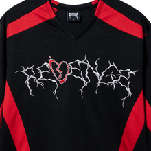 Load image into Gallery viewer, X BROKEN HEART 17 MOTO JERSEY BLACK/RED
