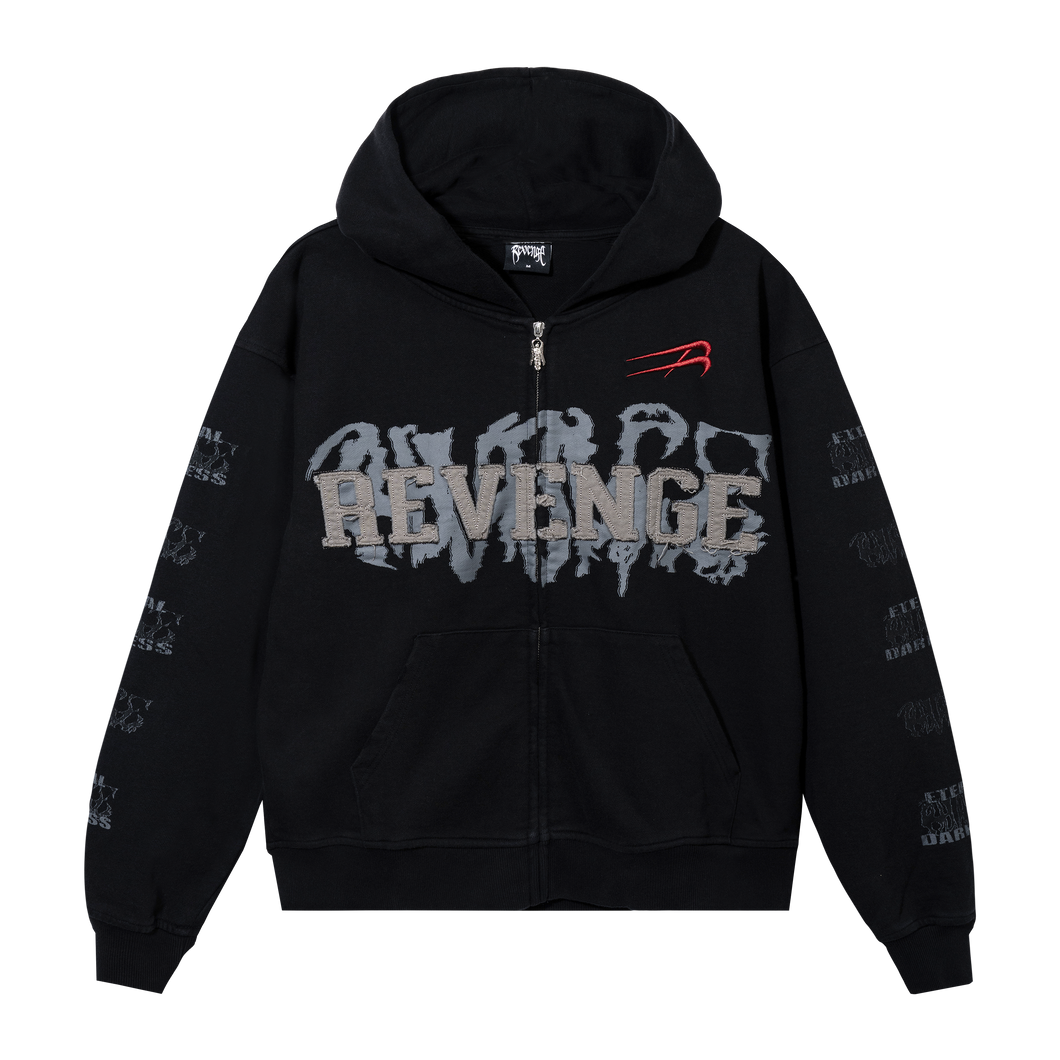 WACO DISTRESSED ZIP WASHED BLACK