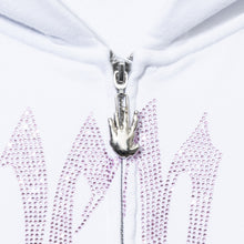 Load image into Gallery viewer, X KILL BEJEWELED ZIP WHITE/PINK
