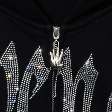 Load image into Gallery viewer, X KILL BEJEWELED ZIP BLACK/CRYSTAL
