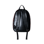 ADORNED EMBROIDERED LEATHER BACKPACK BLACK/RED