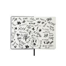 Load image into Gallery viewer, X HEARTBREAK DEBOSSED LEATHER NOTEBOOK BLACK
