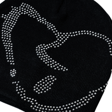Load image into Gallery viewer, X HEARTBREAK RHINESTONE BEANIE BLACK/CRYSTAL
