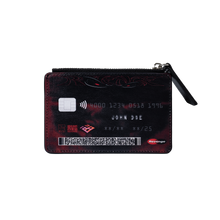 Load image into Gallery viewer, SKIMMER LEATHER COIN POUCH BLACK/RED
