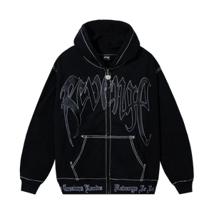 Black on black revenge hoodie deals