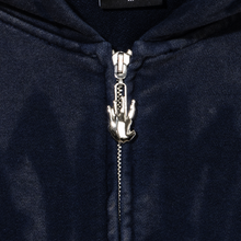Load image into Gallery viewer, X STENCIL HEARTBREAK ZIP VINTAGE WASHED NAVY
