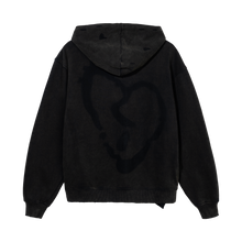Load image into Gallery viewer, X STENCIL HEARTBREAK ZIP VINTAGE WASHED BLACK
