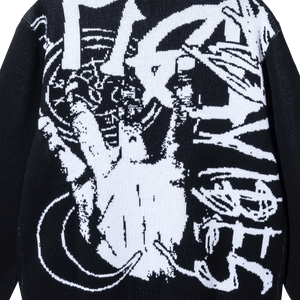 X COLLAGE KNIT BLACK