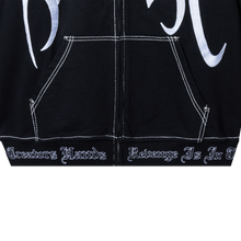 Load image into Gallery viewer, X KILL CONTRAST ZIP HOODIE BLACK/WHITE
