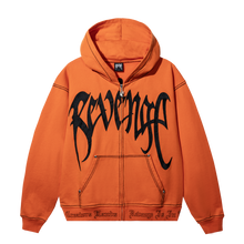 Load image into Gallery viewer, X KILL CONTRAST ZIP HOODIE ORANGE/BLACK
