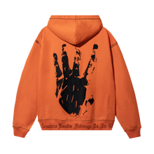 Load image into Gallery viewer, X KILL CONTRAST ZIP HOODIE ORANGE/BLACK
