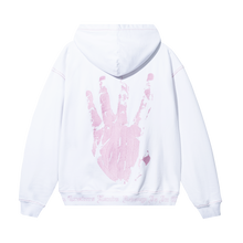 Load image into Gallery viewer, X KILL CONTRAST ZIP HOODIE WHITE/PINK
