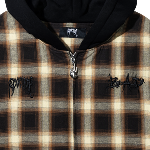 X KILL HOODED FLANNEL BROWN/BLACK