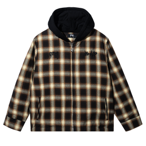 X KILL HOODED FLANNEL BROWN/BLACK