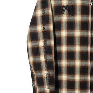 X KILL HOODED FLANNEL BROWN/BLACK