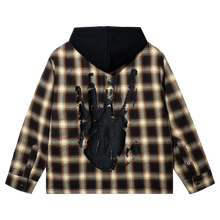 Load image into Gallery viewer, X KILL HOODED FLANNEL BROWN/BLACK
