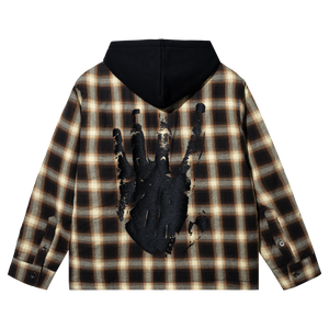 X KILL HOODED FLANNEL BROWN/BLACK