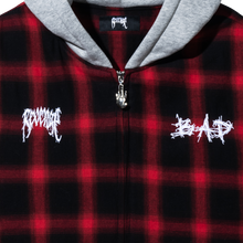 Load image into Gallery viewer, X KILL HOODED FLANNEL RED/WHITE
