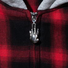 Load image into Gallery viewer, X KILL HOODED FLANNEL RED/WHITE
