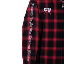 Load image into Gallery viewer, X KILL HOODED FLANNEL RED/WHITE
