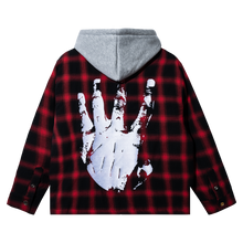 Load image into Gallery viewer, X KILL HOODED FLANNEL RED/WHITE
