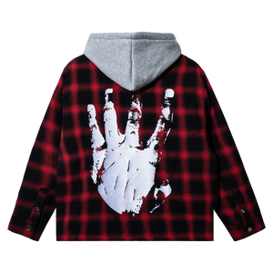 X KILL HOODED FLANNEL RED/WHITE