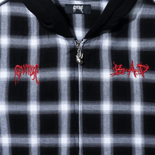 Load image into Gallery viewer, X KILL HOODED FLANNEL BLACK/RED
