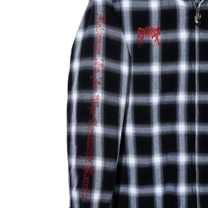 X KILL HOODED FLANNEL BLACK/RED