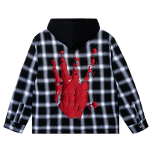 Load image into Gallery viewer, X KILL HOODED FLANNEL BLACK/RED
