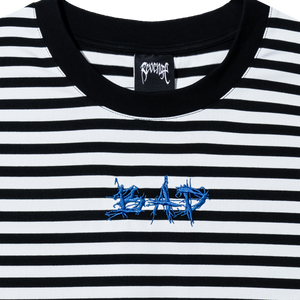 X BAD STRIPED LONG SLEEVE BLACK/WHITE