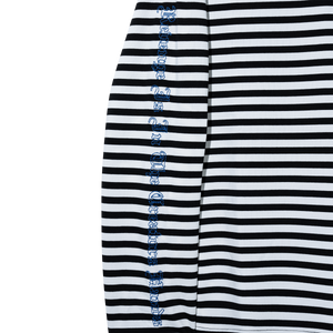 X BAD STRIPED LONG SLEEVE BLACK/WHITE