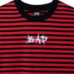 X BAD STRIPED LONG SLEEVE RED/BLACK