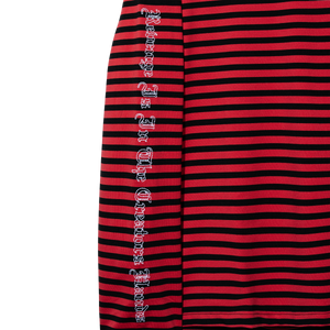 X BAD STRIPED LONG SLEEVE RED/BLACK