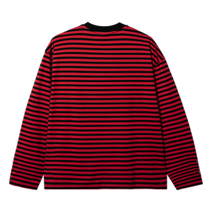 X BAD STRIPED LONG SLEEVE RED/BLACK