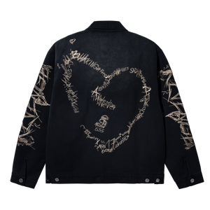 X HEARTBREAK WORK JACKET BLACK