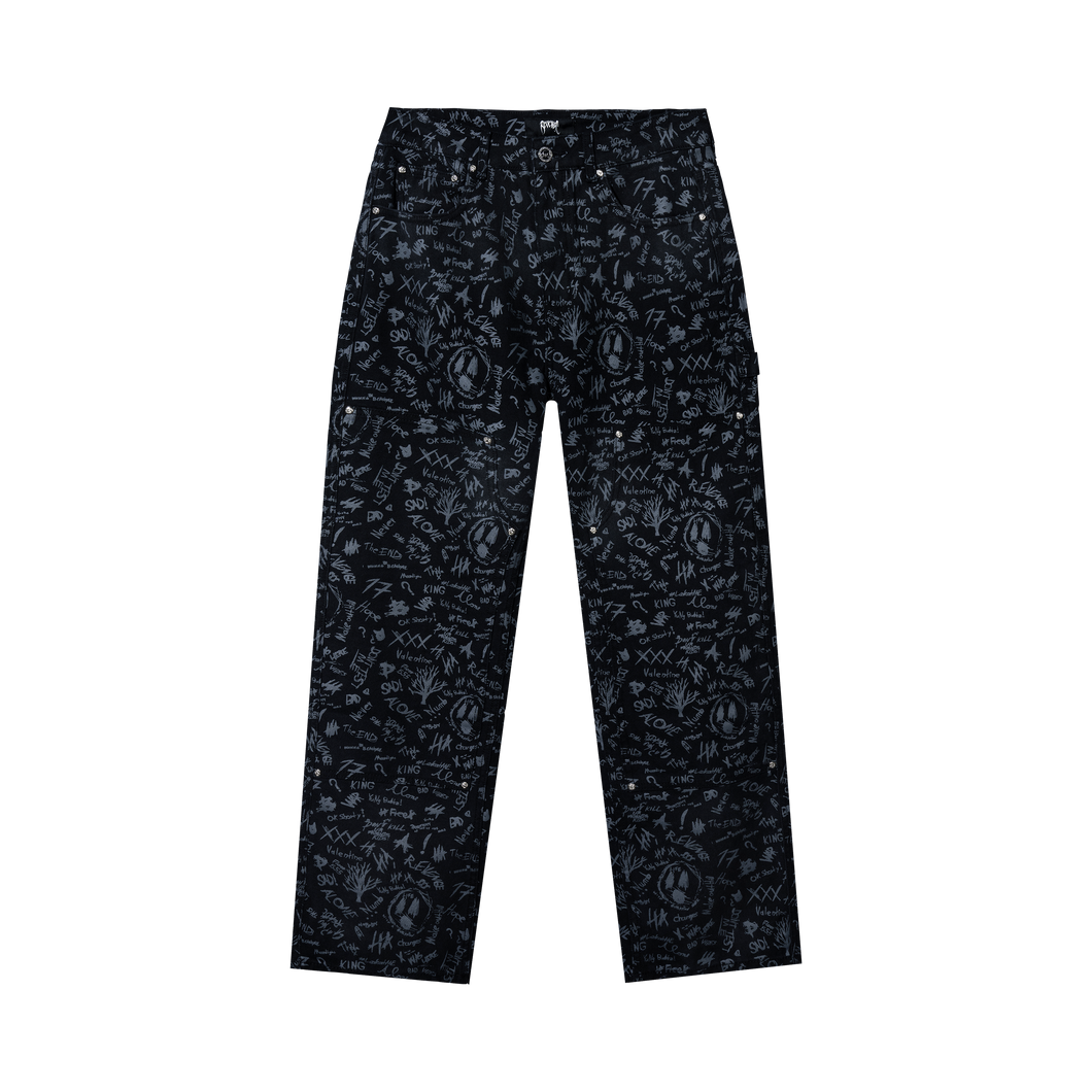 X HEARTBREAK CARPENTER PANT BLACK