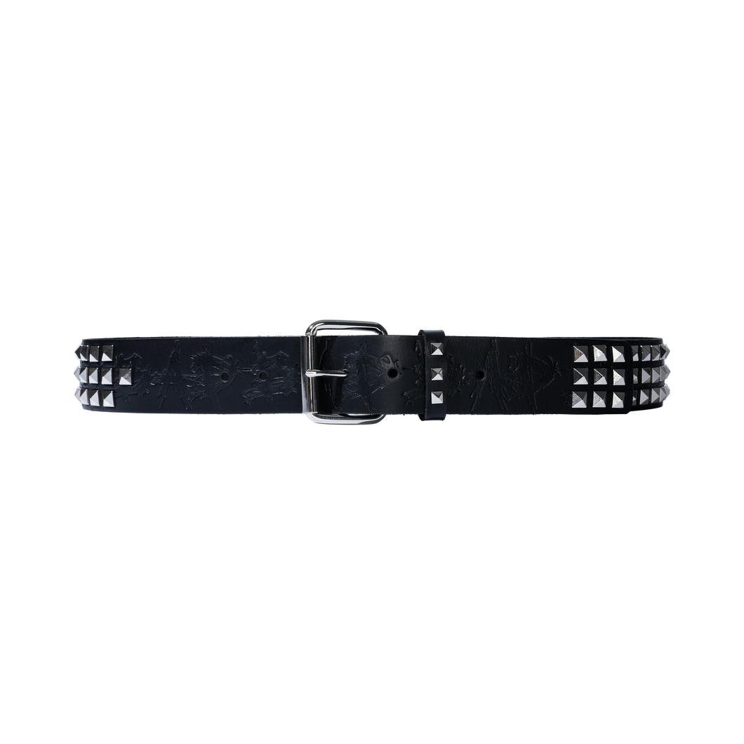 X STUDDED BELT BLACK