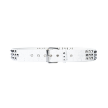 Load image into Gallery viewer, X STUDDED BELT WHITE
