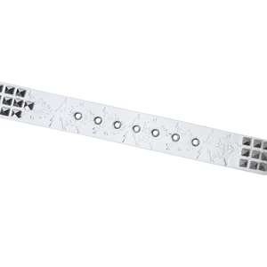 X STUDDED BELT WHITE