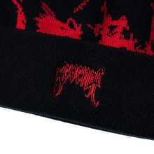 Load image into Gallery viewer, X DISTORTION BEANIE BLACK/RED
