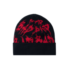 Load image into Gallery viewer, X DISTORTION BEANIE BLACK/RED
