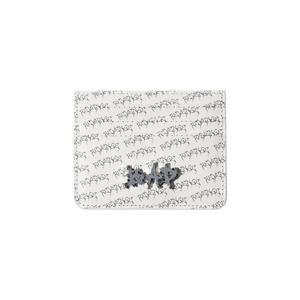 X BAD LEATHER CARDHOLDER WHITE