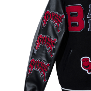 X BAD VIBES VARSITY JACKET BLACK