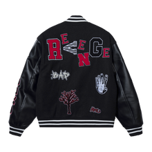 Load image into Gallery viewer, X BAD VIBES VARSITY JACKET BLACK
