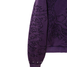 Load image into Gallery viewer, TRIBAL SKULL STUDDED ZIP PURPLE

